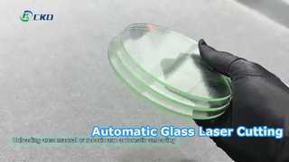 Vollautomatische Produktionslinie zum Laserschneiden von großformatigem Glas