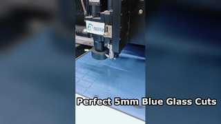 5 mm blaues Glas-Laserschnitt-Rechteck