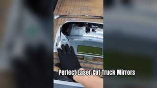 Laserschneiden von Glas2 mm großer LKW-Rückspiegelglas-Laserschneiden