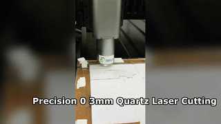 0,3 mm doppelseitiges Laserschneiden aus mattiertem Quarzglas